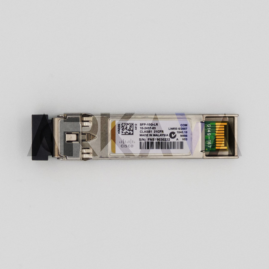 ماژول فیبر نوری سیسکو SFP+ 10G LR SM برد 10 ماژول فیبر نوری سیسکو SFP+ 10G LR SM برد 10km