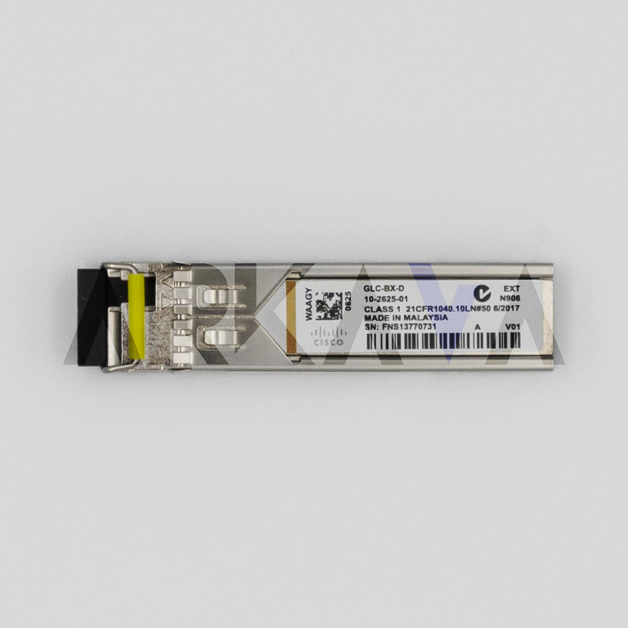 ماژول فیبر نوری سیسکو SFP 1G BX-D SM برد 10 ماژول فیبر نوری سیسکو SFP 1G BX-D SM برد 10km